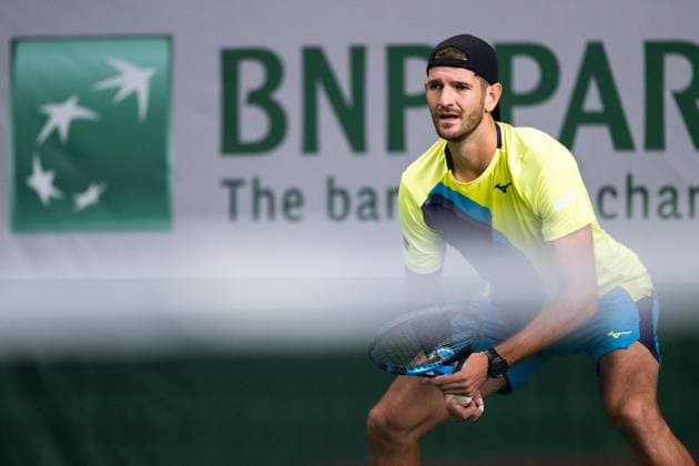 231017 Andrea Vavassori of Italy during day 4 of the Nordic Open tennis tournament on October 17, 2023 in Stockholm. Photo: Emma Wallskog BILDBYRAN COP 320 EW0269 tennis nordic open dag 4 bbeng Copyright: EMMAxWALLSKOG BB231017EW026