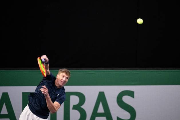 231017 AndrÃ Göransson of Sweden during day 4 of the Nordic Open tennis tournament on October 17, 2023 in Stockholm. Photo: Emma Wallskog BILDBYRAN COP 320 EW0269 tennis nordic open dag 4 bbeng Copyright: EMMAxWALLSKOG BB231017EW037