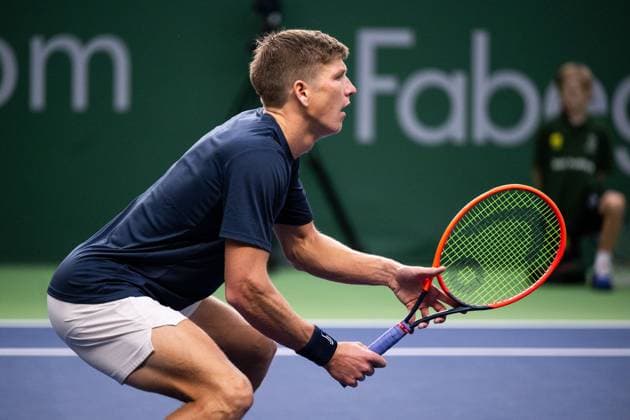 231017 AndrÃ Göransson of Sweden during day 4 of the Nordic Open tennis tournament on October 17, 2023 in Stockholm. Photo: Emma Wallskog BILDBYRAN COP 320 EW0269 tennis nordic open dag 4 bbeng Copyright: EMMAxWALLSKOG BB231017EW040