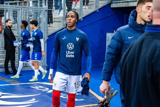 Mathys Tel (Equipe de France U21, U 21 FOOTBALL : France U21 vs Chypre U21 - Qualification Championnat d Europe U21 - 17 10 2023 BaptisteAutissier Panoramic 