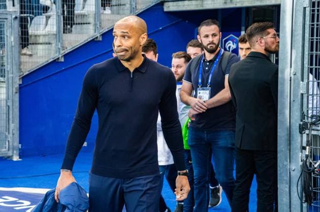 Thierry Henry (Equipe de France U21, U 21 FOOTBALL : France U21 vs Chypre U21 - Qualification Championnat d Europe U21 - 17 10 2023 BaptisteAutissier Panoramic 