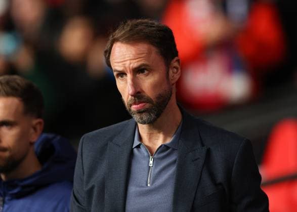 17th October 2023; Wembley Stadium, London, England; UEFA EURO, EM, Europameisterschaft,Fussball 2024 Qualifying Football, England versus Italy; England Head Coach Gareth Southgate looks on from the dugout  ActionPlus12566200 JohnxPatrickxFletcher