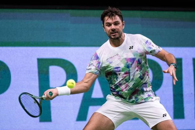 231017 Stan Wawrinka of Switzerland during day 4 of the Nordic Open tennis tournament on October 17, 2023 in Stockholm. Photo: Emma Wallskog BILDBYRAN COP 320 EW0269 tennis nordic open dag 4 bbeng Copyright: EMMAxWALLSKOG BB231017EW111