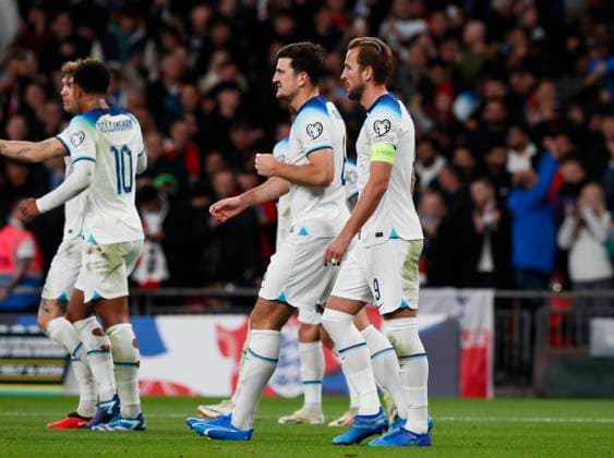 England v Italy UEFA EURO, EM, Europameisterschaft,Fussball 2024 Qualifiers Harry Kane of England celebrates after scoring his sides first goal during the UEFA Euro 2024 Qualifiers Group C match at Wembley Stadium, London Copyright: xPaulxChestertonx FIL-19118-0063 UK Newspapers OUT
