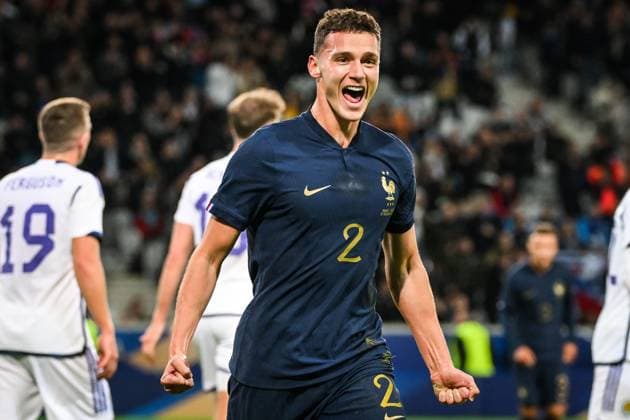 October 17, 2023, Villeneuve-d Ascq, France, France: Benjamin PAVARD of France celebrates his goal during the International Friendly, Länderspiel, Nationalmannschaft match between France and Scotland at Pierre Mauroy Stadium on October 17, 2023 in Villeneuve-d Ascq near Lille, France. Villeneuve-d Ascq France - ZUMAm308 20231017_zsp_m308_005 Copyright: xMatthieuxMirvillex