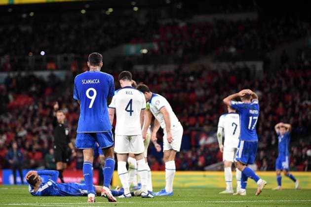 Foto Fabio Ferrari LaPresse 17 Ottobre 2023 - Londra, Inghilterra - calcio - Inghilterra vs Italia - Qualificazioni Euro 2024 - Group C - Stadio Wembley. Nella foto: occasione Italia October 17, 2023 London, United Kingdom - sport, calcio -England vs Italy -European Qualifiers 2024 - Group C - Wembley Stadium. In the pic:  Copyright: xFabioxFerrari LaPressex