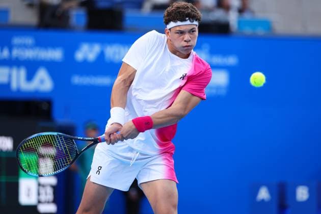 Ben Shelton (USA), OCTOBER 17, 2023 - Tennis : Kinoshita Group Japan Open Tennis Championships 2023 Men s Singles 1st Round at Ariake Coliseum, Tokyo, Japan. Noxthirdxpartyxsales  (232780144)