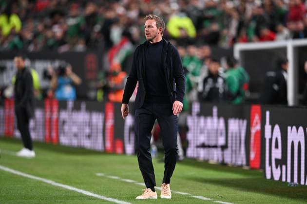 18.10.2023, Fussball Nationalteams Freundschaftsspiele 2023, Länderspiel, Mexico - Deutschland, im Lincoln Financial Field (Philadelphia, PA), Bundestrainer Julian Nagelsmann (Deutschland) nachdenklich