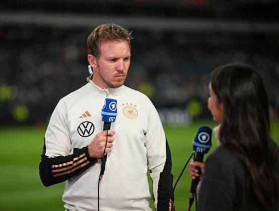 18.10.2023, Fussball Nationalteams Freundschaftsspiele 2023, Länderspiel, Mexico - Deutschland, im Lincoln Financial Field (Philadelphia, PA), Bundestrainer Julian Nagelsmann (Deutschland) beim Interview