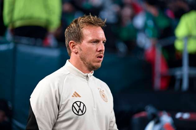 18.10.2023, Fussball Nationalteams Freundschaftsspiele 2023, Länderspiel, Mexico - Deutschland, im Lincoln Financial Field (Philadelphia, PA), Bundestrainer Julian Nagelsmann (Deutschland) nachdenklich