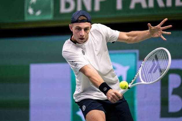 231018 Tallon Griekspoor of the Netherlands during day 5 of the Nordic Open tennis tournament on October 18, 2023 in Stockholm. Photo: Emma Wallskog BILDBYRAN COP 320 EW0271 tennis nordic open dag 5 bbeng Copyright: EMMAxWALLSKOG BB231018EW031