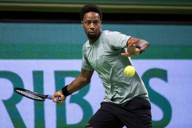 231018 Gael Monfils of France during day 5 of the Nordic Open tennis tournament on October 18, 2023 in Stockholm. Photo: Emma Wallskog BILDBYRAN COP 320 EW0271 tennis nordic open dag 5 bbeng Copyright: EMMAxWALLSKOG BB231018EW043