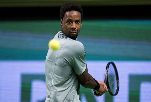 231018 Gael Monfils of France during day 5 of the Nordic Open tennis tournament on October 18, 2023 in Stockholm. Photo: Emma Wallskog BILDBYRAN COP 320 EW0271 tennis nordic open dag 5 bbeng Copyright: EMMAxWALLSKOG BB231018EW049