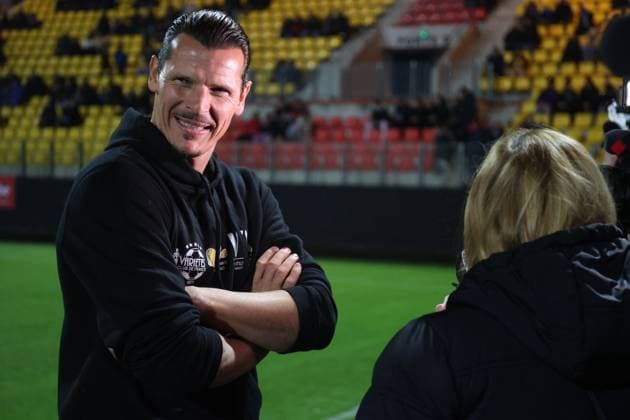 Former Red Devil Daniel Van Buyten pictured before a gala soccer game between Variety Club France with various personnalities and a team of Calais, for Les Pieces Jaunes association, Wednesday 18 October 2023, in Calais, France. Belgian Hazard announced last week his retirement. VIRGINIExLEFOUR  x77994864x