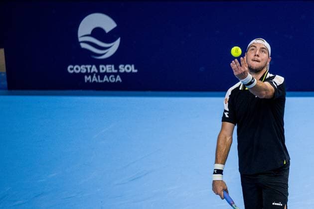 German Jan-Lennard Struff pictured in action during a singles second round match at the European Open Tennis ATP, Tennis Herren tournament, in Antwerp, Thursday 19 October 2023. JASPERxJACOBS  x78041545x