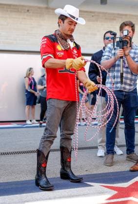 16 Charles Leclerc (MCO, Scuderia Ferrari), F1 Grand Prix of USA at Circuit of The Americas on October 19, 2023 in Austin, United States of America. (Photo by HOCH ZWEI) Austin United States of America