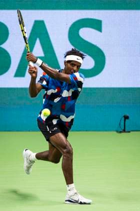231019 Elias Ymer of Sweden during day 6 of the Nordic Open tennis tournament on October 19, 2023 in Stockholm. Photo: Michael Campanella BILDBYRAN COP 313 MC0068 tennis nordic open day 6 bbeng Copyright: MICHAELxCAMPANELLA BB231019MC107