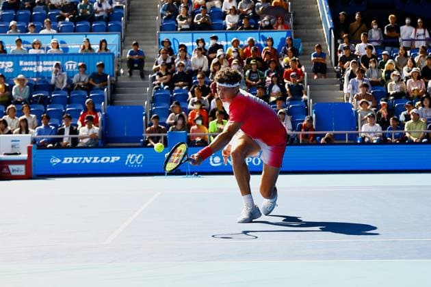 October 20, 2023, Tokyo, Japan: Ben SHELTON (USA) hits a return against Tommy PAUL (USA) during their singles quarter-final match of the Kinoshita Group Japan Open Tennis Championships 2023 at the Ariake Coliseum. This is the longest-running ATP, Tennis Herren Tour tournament in Asia, first held in 1972. The tournament runs from October 16 to 22. Shelton won 6(4)-3, 7(7)-6. Tokyo Japan - ZUMAm191 20231020_aap_m191_017 Copyright: xRodrigoxReyesxMarinx