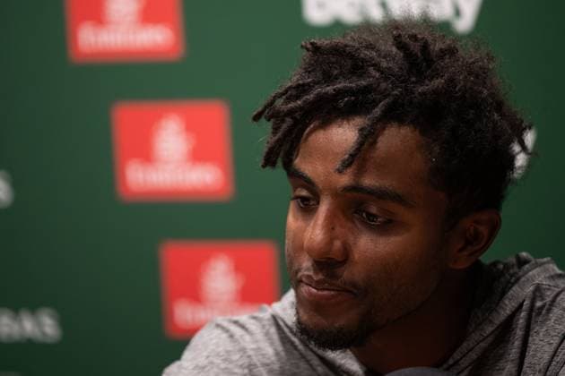 Tennis, ATP-Turnier in Stockholm 231020 Elias Ymer of Sweden during a press conference, PK, Pressekonferenz after playing on day 7 of the Nordic Open tennis tournament on October 20, 2023 in Stockholm. Photo: Emma Wallskog BILDBYRAN COP 320 EW0273 tennis nordic open day 7 bbeng depp Copyright: EMMAxWALLSKOG BB231020EW025