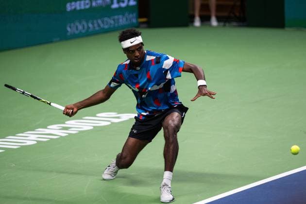 Tennis, ATP-Turnier in Stockholm 231020 Elias Ymer of Sweden during day 7 of the Nordic Open tennis tournament on October 20, 2023 in Stockholm. Photo: Emma Wallskog BILDBYRAN COP 320 EW0273 tennis nordic open day 7 bbeng Copyright: EMMAxWALLSKOG BB231020EW028