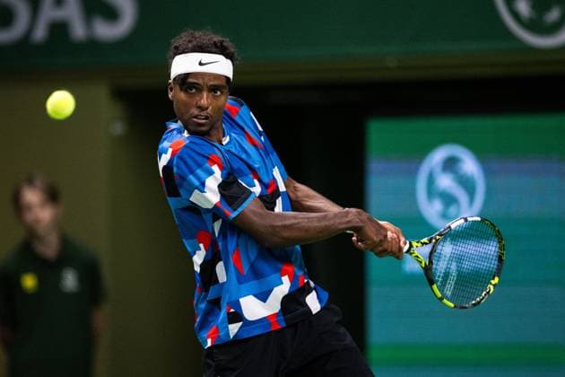 Tennis, ATP-Turnier in Stockholm 231020 Elias Ymer of Sweden during day 7 of the Nordic Open tennis tournament on October 20, 2023 in Stockholm. Photo: Emma Wallskog BILDBYRAN COP 320 EW0273 tennis nordic open day 7 bbeng Copyright: EMMAxWALLSKOG BB231020EW035