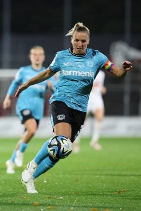 Google Pixel Frauen-Bundesliga 2023-2024, 1. FC Köln - Bayer 04 Leverkusen Melissa Friedrich (B04, 3) Köln Franz-Kremer-Stadion Nordrhein-Westfalen Deutschland