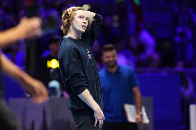 TENNIS - ATP, Tennis Herren Erste Bank Open, Red Bull BassLine VIENNA,AUSTRIA,20.OCT.23 - TENNIS - ATP, Erste Bank Open, preview, Red Bull BassLine. Image shows Andrey Rublev (RUS).  GEPAxpictures xArminxRauthner