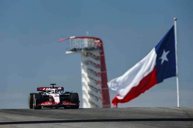 20 Kevin Magnussen (DNK, MoneyGram Haas F1 Team), F1 Grand Prix of USA at Circuit of The Americas on October 20, 2023 in Austin, United States of America. (Photo by HOCH ZWEI) Austin United States of America