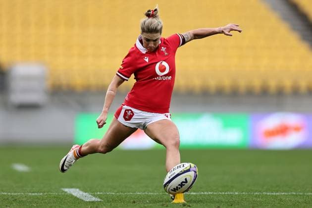 WXV1 rugby match between Canada and Wales Keira Bevan of Wales during the WXV1 rugby match between Canada and Wales at Sky Stadium in Wellington, New Zealand on Saturday October 21, 2023. Wellington Sky Stadium Wellington New Zealand Copyright: xAaronxGillionsx 20231021wxv1g2_062
