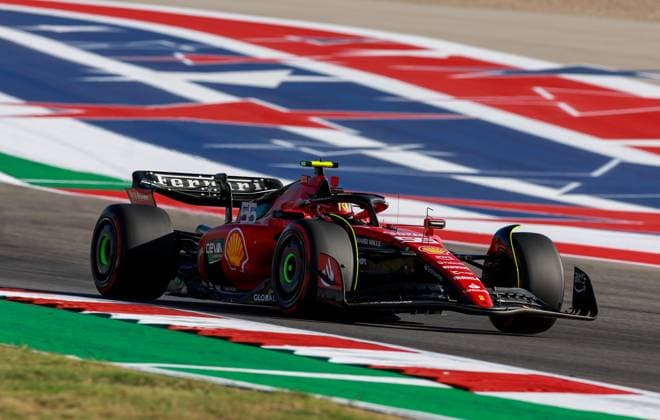 55 Carlos Sainz (ESP, Scuderia Ferrari), F1 Grand Prix of USA at Circuit of The Americas on October 20, 2023 in Austin, United States of America. (Photo by HOCH ZWEI) Austin United States of America