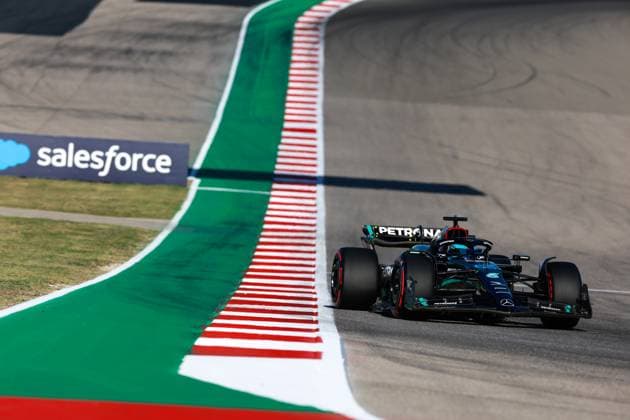 63 George Russell (GBR, Mercedes-AMG Petronas F1 Team), F1 Grand Prix of USA at Circuit of The Americas on October 20, 2023 in Austin, United States of America. (Photo by HOCH ZWEI) Austin United States of America
