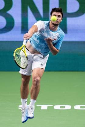 231021 Miomir Kecmanovic of Serbia during day 8 of the Nordic Open tennis tournament on October 21, 2023 in Stockholm. Photo: Emma Wallskog BILDBYRAN COP 320 EW0274 tennis nordic open day 8 bbeng Copyright: EMMAxWALLSKOG BB231021EW034