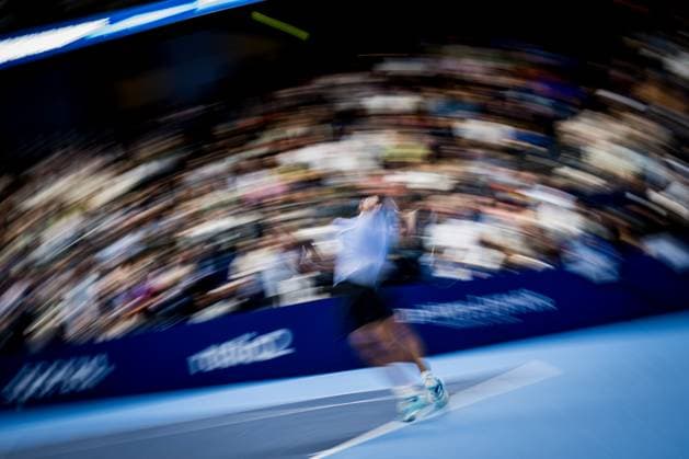 German Maximilian Marterer pictured in action during a singles semi final match at the European Open Tennis ATP, Tennis Herren tournament, in Antwerp, Saturday 21 October 2023. JASPERxJACOBS  x78189101x