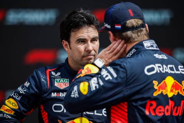 PEREZ Sergio (mex), Red Bull Racing RB19, portrait VERSTAPPEN Max (ned), Red Bull Racing RB19, portrait during the 2023 Formula 1 Lenovo United States Grand Prix, 18th round of the 2023 Formula One World Championship, WM, Weltmeisterschaft from October 20 to 22, 2023 on the Circuit of The Americas, in Austin, USA - F1 - US GRAND PRIX 2023 DPPI Panoramic 00123040__R3_1495_1