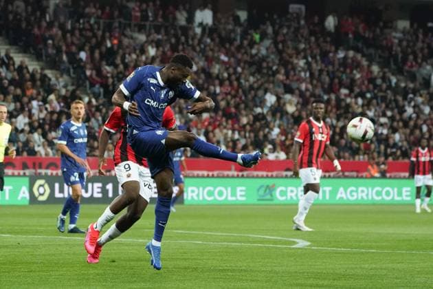Chancel Mbemba (Olympique de Marseille) FOOTBALL : OGC Nice vs Olympique de Marseille - Ligue 1 Uber Eats - Nice - 21 10 2023 NorbertScanella Panoramic 