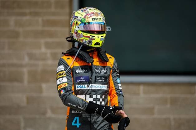 4 Lando Norris (GBR, McLaren F1 Team), F1 Grand Prix of USA at Circuit of The Americas on October 21, 2023 in Austin, United States of America. (Photo by HOCH ZWEI) Austin United States of America