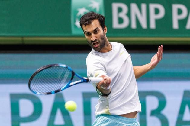 231022 Yuki Bhambri of India during day 9 of the Nordic Open tennis tournament on October 22, 2023 in Stockholm. Photo: Michael Campanella BILDBYRAN COP 313 MC0070 tennis nordic open day 9 finals bbeng Copyright: MICHAELxCAMPANELLA BB231022MC018