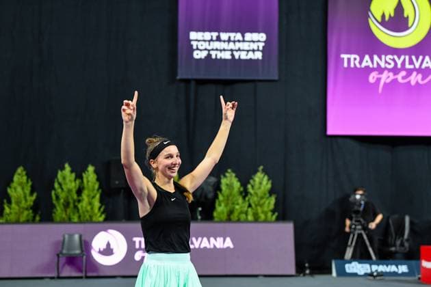 Transylvania Open, Finals: WTA, Tennis Damen Tennis Damen 250 Tournament in Cluj-Napoca, BT Arena, 22 October 2023 Trasylvania Open Finals: WTA, Tennis Damen 250 Tournament in Cluj-Napoca, BT Arena Cluj-Napoca BT Arena Romania Copyright: xAncaxTepeix