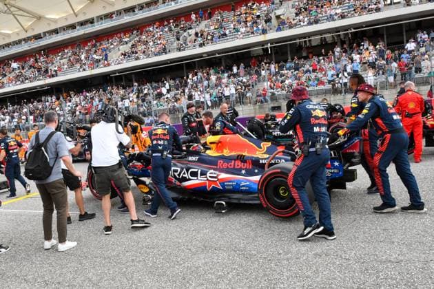 Formel 1 GP USA Austin Texas. Samstag 21.10.2023 Max Verstappen (NED) Red Bull Racing; Formel 1 GP USA Austin Texas. Samstag 21.10.2023 Copyright: xBEAUTIFULxSPORTS Erlhofx