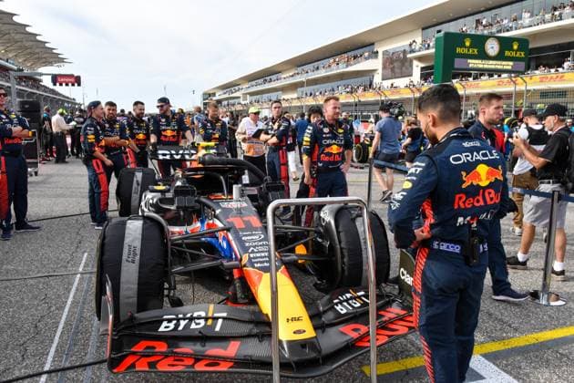 Formel 1 GP USA Austin Texas. Samstag 21.10.2023 Sergio Perez (MEX) Red Bull Racing; Formel 1 GP USA Austin Texas. Samstag 21.10.2023 Copyright: xBEAUTIFULxSPORTS Erlhofx