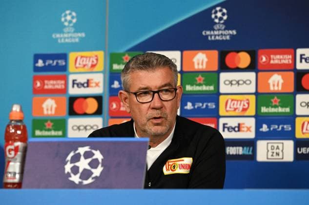 Fussball, Herren, Saison 2023 2024, Champions League, Pressekonferenz des 1. FC Union Berlin im Stadion An der Alten Försterei am Tag vor dem Spiel gegen die SSC Neapel, Trainer Urs Fischer (1. FC Union Berlin), 23.10. 2023, Copyright: xMatthiasxKochx