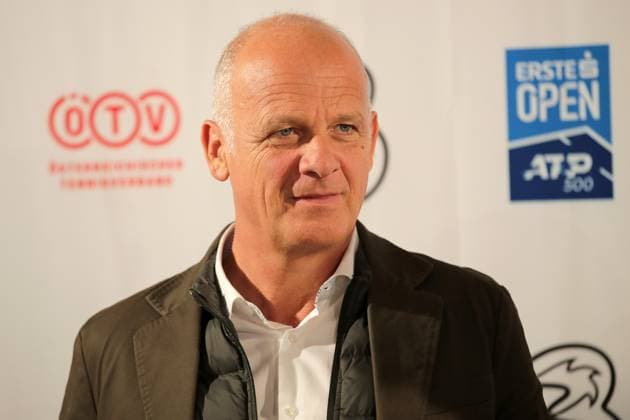 TENNIS - ATP, Tennis Herren Erste Bank Open VIENNA,AUSTRIA,23.OCT.23 - TENNIS - ATP World Tour, Erste Bank Open, press conference, PK, Pressekonferenz OETV. Image shows tournament director Herwig Straka (ATP board member).  GEPAxpictures xWalterxLuger