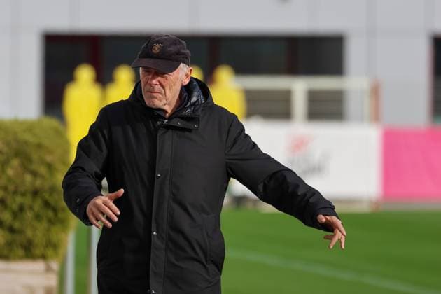 Hermann Gerland (Co-Trainer U 21-Nationalmannschaft, DFB) beim Training, Abschlusstraining. FC Bayern Muenchen, Fussball, Saison 23 24, 23.10.2023, Abschlusstraining. FC Bayern Muenchen, Fussball, Saison 23 24, 23.10.2023 Muenchen Copyright: xEibner-Pressefoto JennixMaulx EP_JML