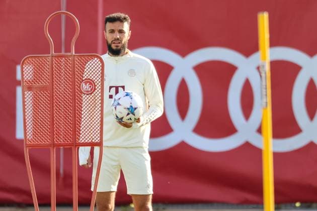 Noussair Mazraoui (FC Bayern Muenchen, 40), Abschlusstraining. FC Bayern Muenchen, Fussball, Saison 23 24, 23.10.2023, Abschlusstraining. FC Bayern Muenchen, Fussball, Saison 23 24, 23.10.2023 Muenchen Copyright: xEibner-Pressefoto JennixMaulx EP_JML