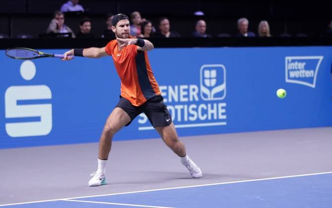 TENNIS - ATP, Tennis Herren Erste Bank Open VIENNA,AUSTRIA,23.OCT.23 - TENNIS - ATP World Tour, Erste Bank Open. Image shows Karen Khachanov (RUS).  GEPAxpictures xWalterxLuger