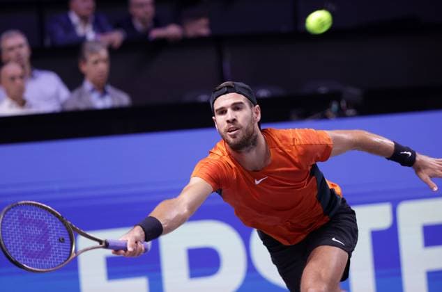TENNIS - ATP, Tennis Herren Erste Bank Open VIENNA,AUSTRIA,23.OCT.23 - TENNIS - ATP World Tour, Erste Bank Open. Image shows Karen Khachanov (RUS).  GEPAxpictures xWalterxLuger