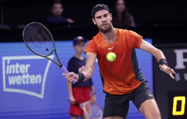 TENNIS - ATP, Tennis Herren Erste Bank Open VIENNA,AUSTRIA,23.OCT.23 - TENNIS - ATP World Tour, Erste Bank Open. Image shows Karen Khachanov (RUS).  GEPAxpictures xWalterxLuger