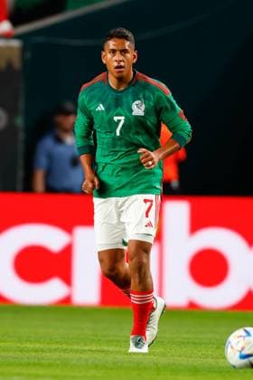 PHILADELPHIA, PA - OCTOBER 17: Luis Romo 7 of Mexico during the International Friendly, Länderspiel, Nationalmannschaft between Germany and Mexico at Lincoln Financial Field on October 17, 2023 in Philadelphia, Pennsylvania. (Photo by Rich Graessle Icon Sportswire) SOCCER: OCT 17 Mexico vs Germany EDITORIAL USE ONLY Icon23101725828