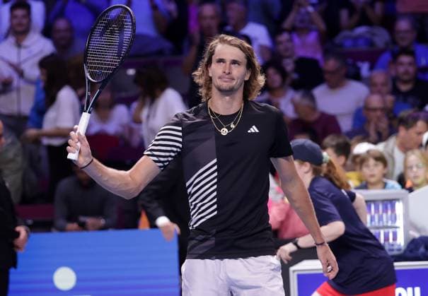 TENNIS - ATP, Tennis Herren Erste Bank Open VIENNA,AUSTRIA,23.OCT.23 - TENNIS - ATP World Tour, Erste Bank Open. Image shows the rejoicing of Alexander Zverev (GER).  GEPAxpictures xWalterxLuger