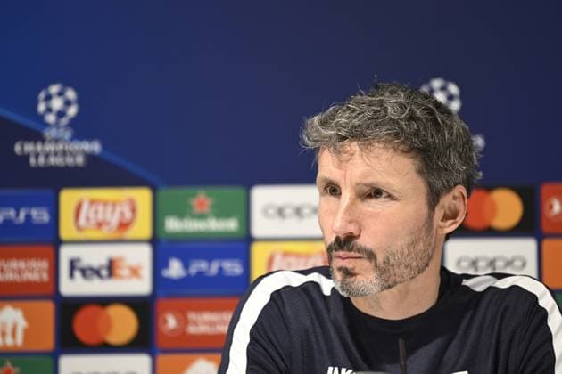 Antwerp s head coach Mark van Bommel pictured during a press conference, PK, Pressekonferenz of Belgian soccer team Royal Antwerp FC, on Tuesday 24 October 2023 in Antwerp. The team is preparing for tomorrow s game against Portuguese club FC Porto, on day three of the Champions League group stage, in the group H. TOM GOYVAERTS TomxGoyvaerts  x78415865x